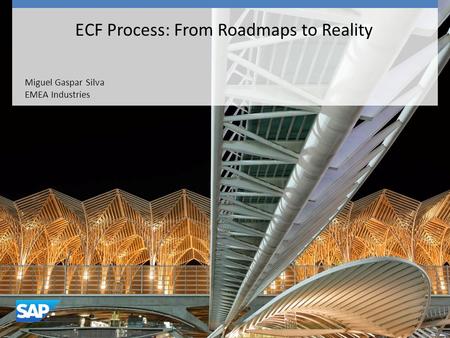 Miguel Gaspar Silva EMEA Industries ECF Process: From Roadmaps to Reality.