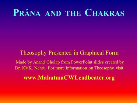Theosophy Presented in Graphical Form