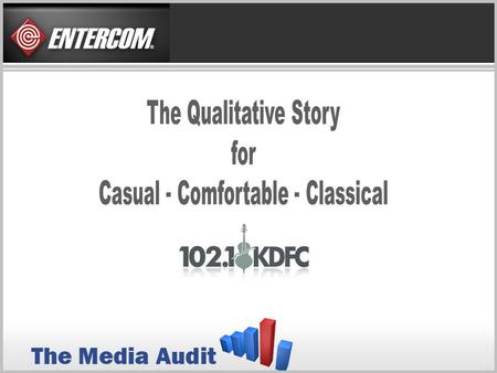 ... Source: The Media Audit International Demographics, Inc~ National Report 2009 SAN FRANCISCO CLASSICAL RADIO LISTENING COMPARED TO THE NATION San Francisco.
