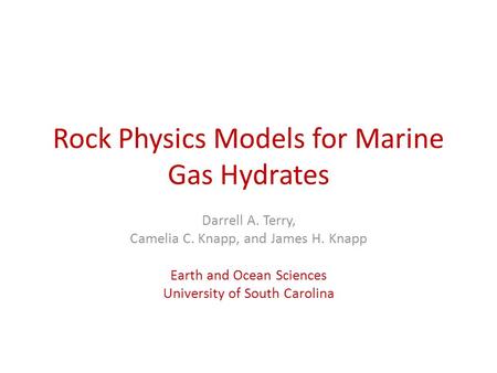 Rock Physics Models for Marine Gas Hydrates