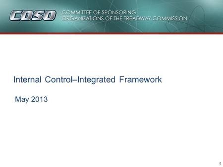 Table of Contents COSO & Project Overview