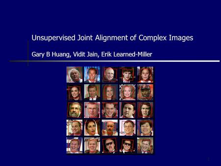 Joint Face Alignment The Recognition Pipeline