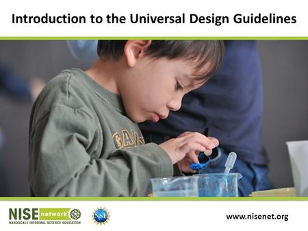 Introduction to the Universal Design Guidelines www.nisenet.org.