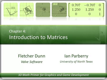 Chapter 4: Introduction to Matrices