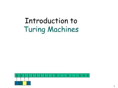 Introduction to Turing Machines