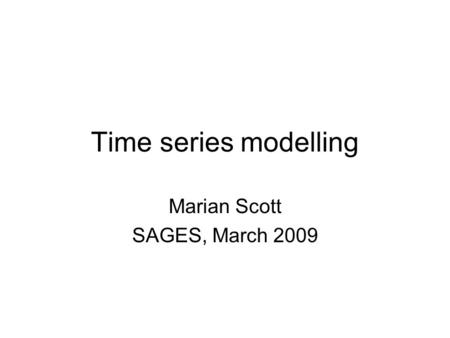 Marian Scott SAGES, March 2009