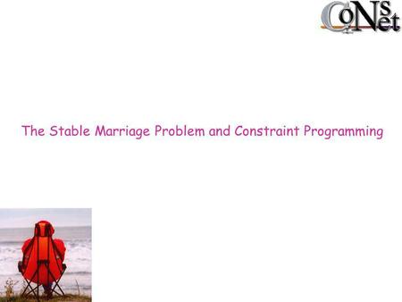 The Stable Marriage Problem and Constraint Programming.