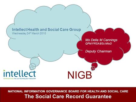 NIGB The Social Care Record Guarantee