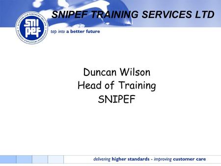 SNIPEF TRAINING SERVICES LTD