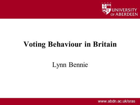 Voting Behaviour in Britain