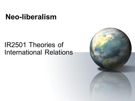 IR2501 Theories of International Relations