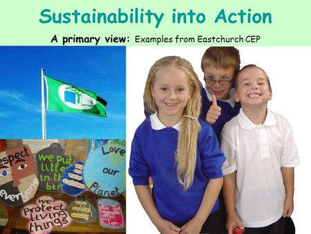Sustainability into Action A primary view: Examples from Eastchurch CEP.