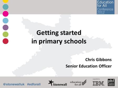 Getting started in primary schools