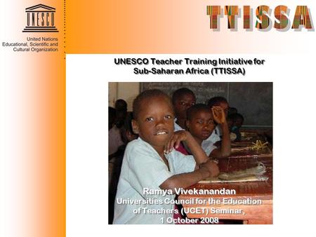 Ramya Vivekanandan UNESCO Teacher Training Initiative for