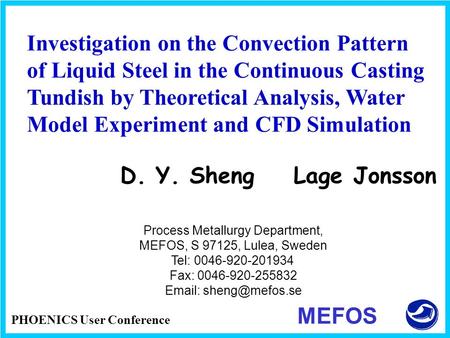 Investigation on the Convection Pattern