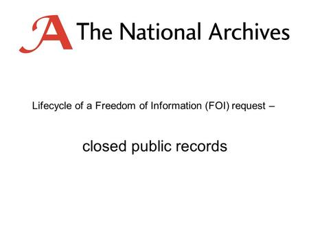 Lifecycle of a Freedom of Information (FOI) request – closed public records.