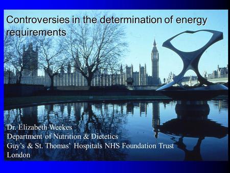 Controversies in the determination of energy requirements