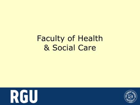 Faculty of Health & Social Care. Our Schools: School of Applied Social Studies School of Health Sciences School of Nursing and Midwifery School of Pharmacy.