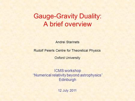 Gauge-Gravity Duality: A brief overview