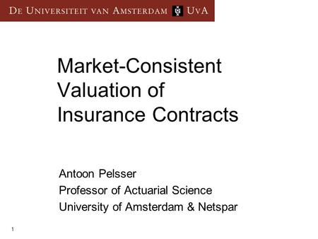 Market-Consistent Valuation of Insurance Contracts