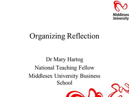 Organizing Reflection