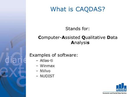 Computer-Assisted Qualitative Data Analysis