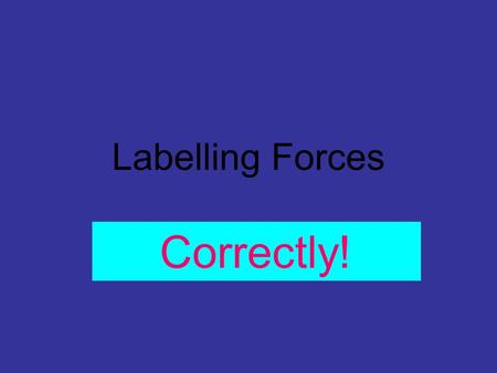 Labelling Forces Correctly!.