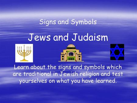 Jews and Judaism Signs and Symbols