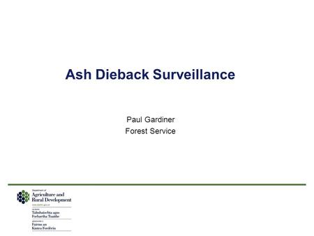 Ash Dieback Surveillance