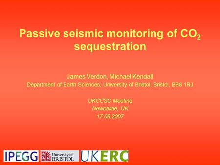 Passive seismic monitoring of CO2 sequestration