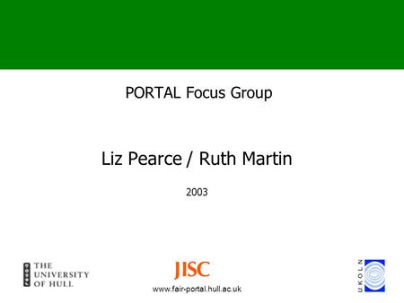 Liz Pearce / Ruth Martin 2003