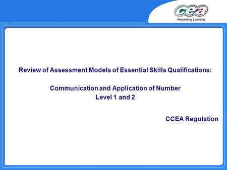 Review of Assessment Models of Essential Skills Qualifications: