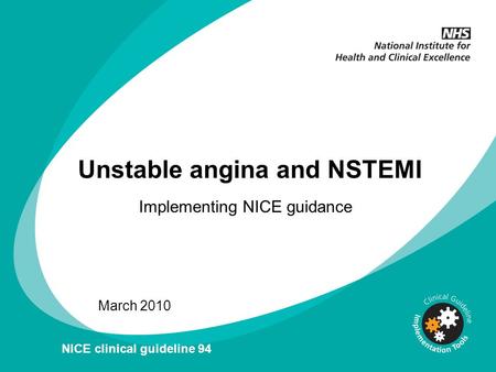 Unstable angina and NSTEMI