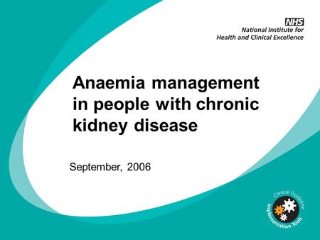 Anaemia management in people with chronic kidney disease