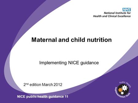 Maternal and child nutrition