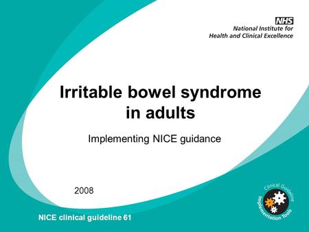 Irritable bowel syndrome in adults