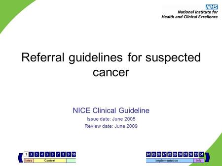 Referral guidelines for suspected cancer