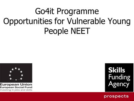 Go4it Programme Opportunities for Vulnerable Young People NEET.