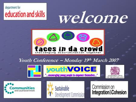 Welcome Youth Conference – Monday 19 th March 2007.