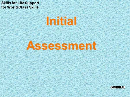 InitialAssessment Skills for Life Support for World Class Skills.
