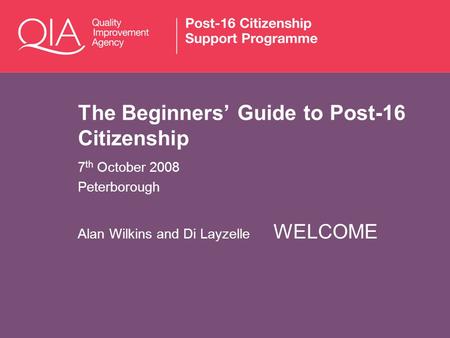 The Beginners’ Guide to Post-16 Citizenship