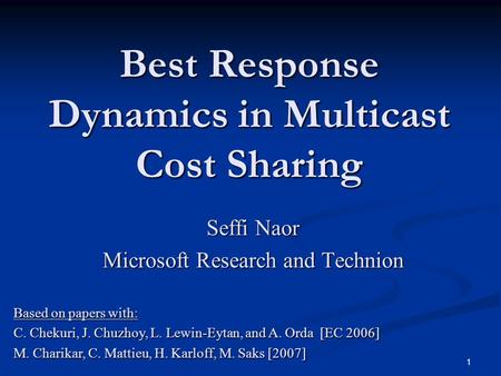 Best Response Dynamics in Multicast Cost Sharing