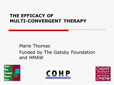 THE EFFICACY OF MULTI-CONVERGENT THERAPY