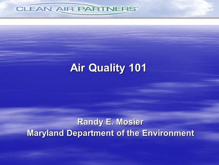 Maryland Department of the Environment