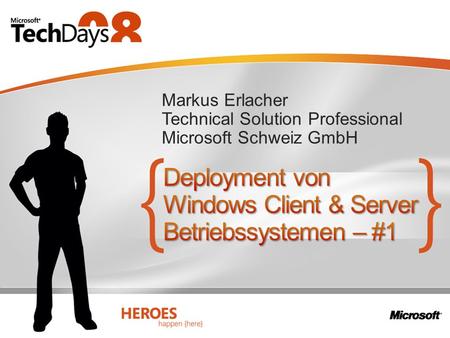 Deployment von Windows Client & Server Betriebssystemen – #1
