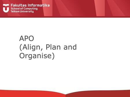 12-CRS-0106 REVISED 8 FEB 2013 APO (Align, Plan and Organise)