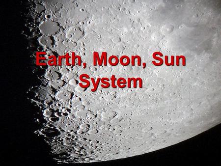 Earth, Moon, Sun System. As the moon revolves around the Earth, its apparent shape changes in a cyclic mannerAs the moon revolves around the Earth, its.