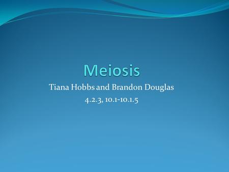 Tiana Hobbs and Brandon Douglas 4.2.3, 10.1-10.1.5.