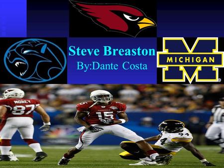 Steve Breaston By:Dante Costa. Steve Breaston  He plays for the Arizona Cardinals.