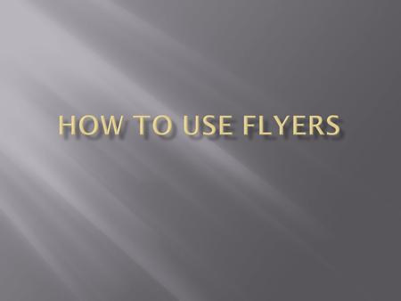 Step 1: Click Flyers while in Microsoft Publisher.